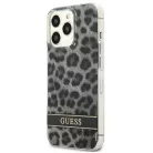 Guess GUHCP13LHSLEOK iPhone 13 Pro szürke/szürke kemény tok Leopárd tok