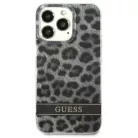 Guess GUHCP13LHSLEOK iPhone 13 Pro szürke/szürke kemény tok Leopárd tok