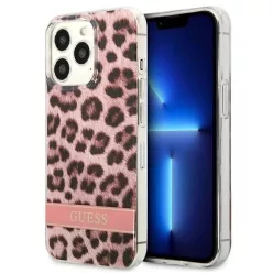   Guess GUHCP13LHSLEOP iPhone 13 Pro rózsaszín/ rózsaszín kemény tok Leopard