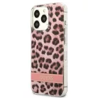 Guess GUHCP13LHSLEOP iPhone 13 Pro rózsaszín/ rózsaszín kemény tok Leopard
