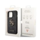 iPhone 14 Pro Guess PU 4G Metal Logo tok szürke (GUHCP14L4GMGGR)