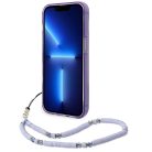 GUESS tok IPHONE 14 Pro GUHCP14LHGCOHU (IML Electro Cam pánttal Áttetsző) lila tok