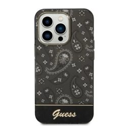 Guess Bandana Paisley iPhone 14 Pro 6.1" tok - Fekete