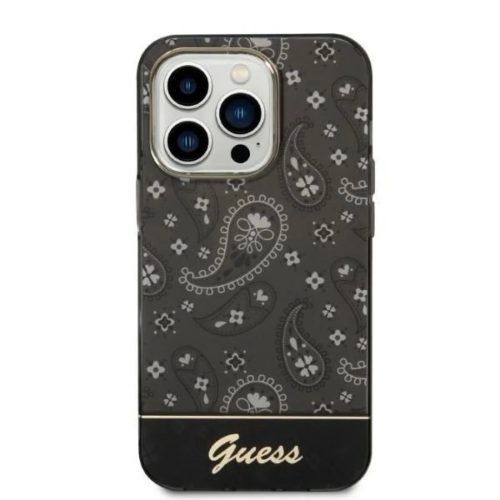Guess Bandana Paisley iPhone 14 Pro 6.1" tok - Fekete