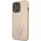 iPhone 13 Pro Guess Saffiano Triangle Logo bézs (GUHCP13LPSATLE)