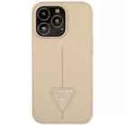 iPhone 13 Pro Guess Saffiano Triangle Logo bézs (GUHCP13LPSATLE)