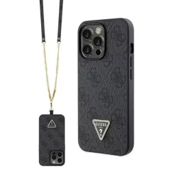   Guess GUHCP13LP4TDSCPK tok iPhone 13 Pro / 13 - Fekete Crossbody 4G Metal Logo