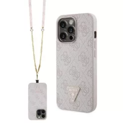   Guess GUHCP13LP4TDSCPP tok iPhone 13 Pro / 13 - pink Crossbody 4G Metal Logo