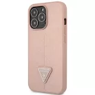 Guess GUHCP14XPSATLP iPhone 14 Pro Max 6,7" pink / pink kemény tok SaffianoTriangle Logo