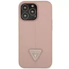 Guess GUHCP14XPSATLP iPhone 14 Pro Max 6,7" pink / pink kemény tok SaffianoTriangle Logo