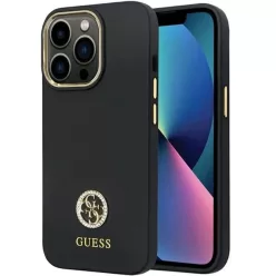   Guess GUHCP13LM4DGPK tok iPhone 13 Pro - fekete Szilikon Logó Strass 4G tok