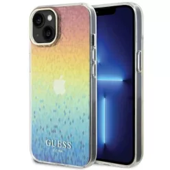   Guess IML Facettált Tükör Disco Iridescent tok iPhone 15 - többszínű