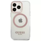 Guess Metal Outline MagSafe iPhone 13 Pro / iPhone 13 tok - rózsaszín