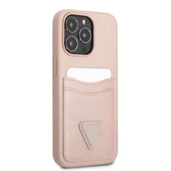   iPhone 13 Pro Guess Saffiano tok dupla kártyatartóval rózsaszín