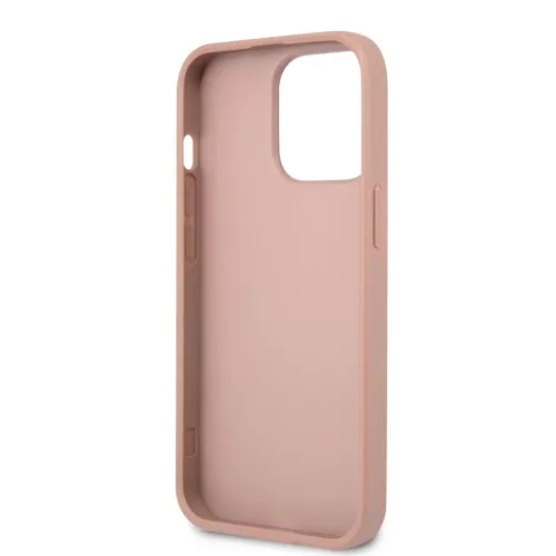 iPhone 13 Pro Guess Saffiano Triangle Logo tok rózsaszín (GUHCP13LPSATLP)