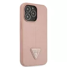 iPhone 13 Pro Guess Saffiano Triangle Logo tok rózsaszín (GUHCP13LPSATLP)