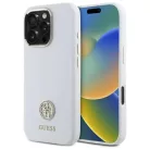 iPhone 16 Pro 6.3" Fehér/Fehér Szilikon Logós Guess GUHCP16LM4DGPH Tok