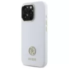 iPhone 16 Pro 6.3" Fehér/Fehér Szilikon Logós Guess GUHCP16LM4DGPH Tok