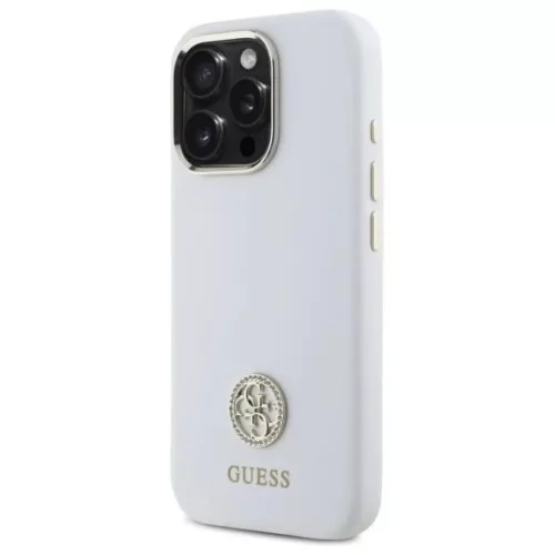 iPhone 16 Pro 6.3" Fehér/Fehér Szilikon Logós Guess GUHCP16LM4DGPH Tok