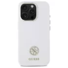 iPhone 16 Pro 6.3" Fehér/Fehér Szilikon Logós Guess GUHCP16LM4DGPH Tok