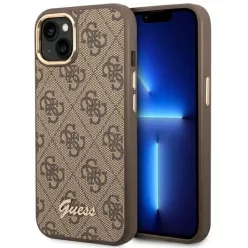   Guess GUHCP14MHG4SHW iPhone 14 Plus 6.7" barna / barna kemény tok 4G Vintage Gold Logo tok