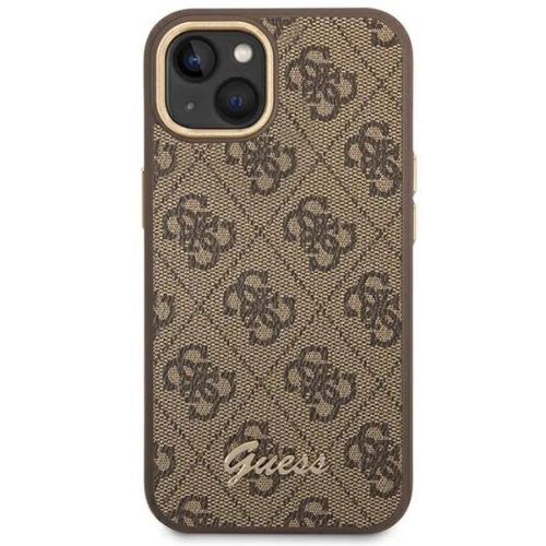 Guess GUHCP14MHG4SHW iPhone 14 Plus 6.7" barna / barna kemény tok 4G Vintage Gold Logo tok