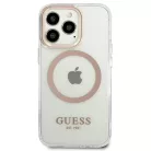 Guess GUHMP13XHTRMD iPhone 13 Pro Max 6.7" arany / arany kemény tok Metal Outline Magsafe