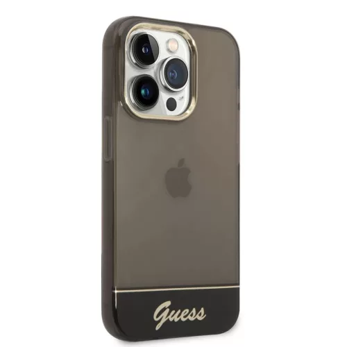 iPhone 14 Pro Max Guess PC/TPU Camera Outline Translucent tok fekete (GUHCP14XHGCOK)