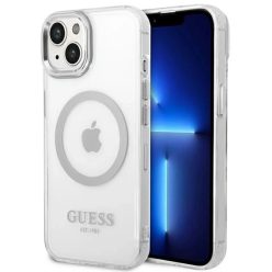   Guess GUHMP14MHTRMS iPhone 14 Plus 6.7" ezüst/ezüst kemény tok Metal Outline Magsafe tok