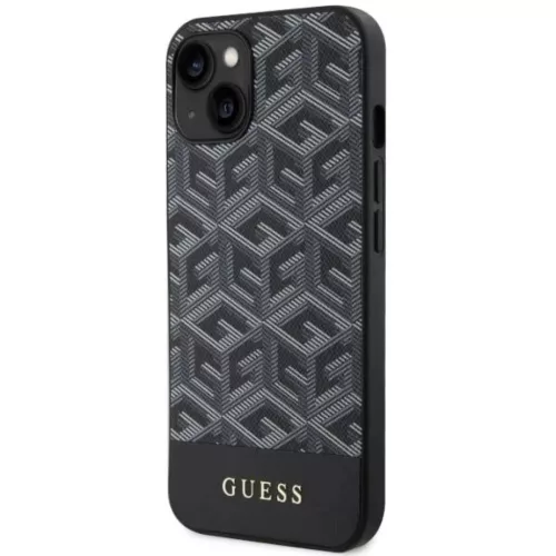 Guess GUHMP14MHGCFSEK iPhone 14 Plus 6.7" fekete/fekete keménytok G Cube Stripes MagSafe tok