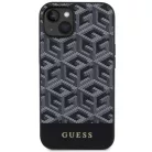 Guess GUHMP14MHGCFSEK iPhone 14 Plus 6.7" fekete/fekete keménytok G Cube Stripes MagSafe tok