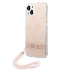   Guess GUOHCP14MH4STP iPhone 14 Plus 6.7 "pink / pink kemény tok 4G Print Strap