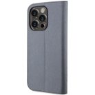 Karl Lagerfeld KLBKP14LSANKCPG iPhone 14 Pro 6.1" fliptok ezüst/ezüst Saffiano Karl & Choupette tok