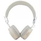 GUESS vezeték nélküli Bluetooth fejhallgató ENC GUBH70PGTSPSE (Klasszikus kerek forma) bézs,