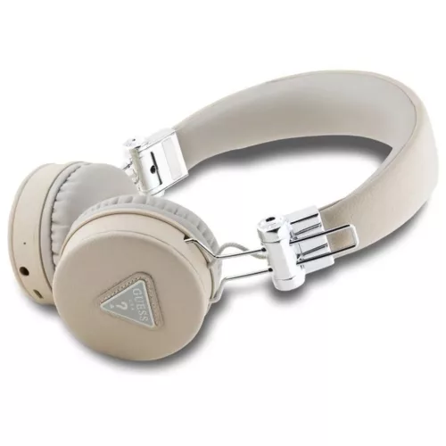 GUESS vezeték nélküli Bluetooth fejhallgató ENC GUBH70PGTSPSE (Klasszikus kerek forma) bézs,
