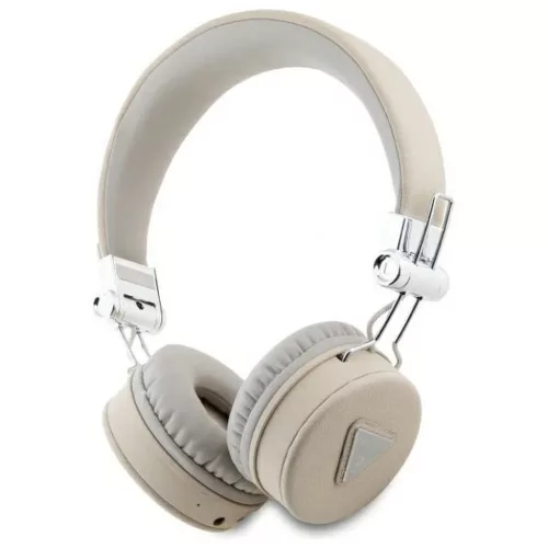 GUESS vezeték nélküli Bluetooth fejhallgató ENC GUBH70PGTSPSE (Klasszikus kerek forma) bézs,