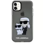 Karl Lagerfeld KLHCN61HNKCTGK iPhone 11 6.1" fekete/fekete keménytok Karl & Choupette