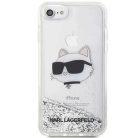 Karl Lagerfeld KLHCI8LNHCCS iPhone 7/8/SE 2020/2022 ezüst/ezüst keménytok Glitter Choupette Fej tok