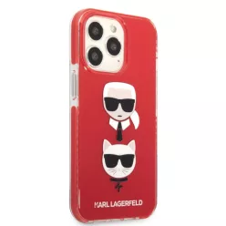   iPhone 13 Pro Karl Lagerfeld TPE Karl and Choupette tok piros (KLHCP13LTPE2TR)