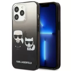   Karl Lagerfeld KLHCP13LTGKCK iPhone 13 Pro tok fekete Gradient Ikonik Karl & Choupette