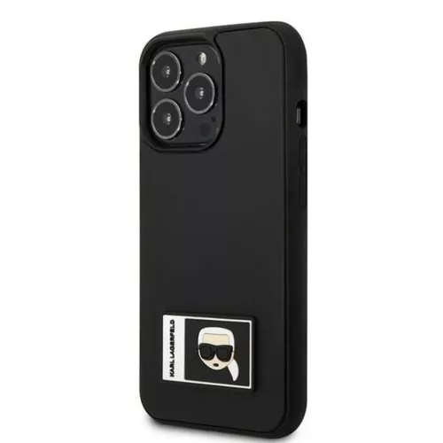 Karl Lagerfeld KLHCP13X3DKPK iPhone 13 Pro Max 6,7" fekete tok Ikonik Patch