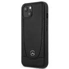 Mercedes MEHCP15MARMBK iPhone 15 Plus 6.7" fekete/fekete keménytok bőrből Urban tok