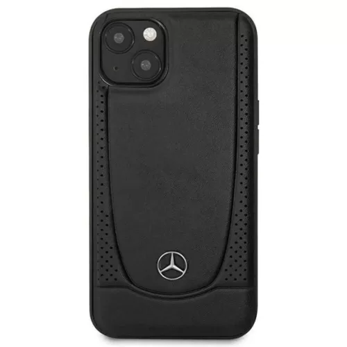 Mercedes MEHCP15MARMBK iPhone 15 Plus 6.7" fekete/fekete keménytok bőrből Urban tok