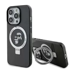   Karl Lagerfeld Ring Stand Karl&Choupette MagSafe tok iPhone 13 Pro Max - fekete