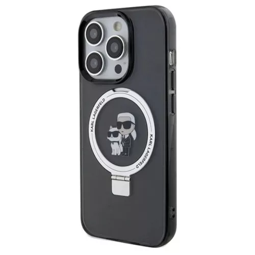 Karl Lagerfeld Ring Stand Karl&Choupette MagSafe tok iPhone 13 Pro Max - fekete