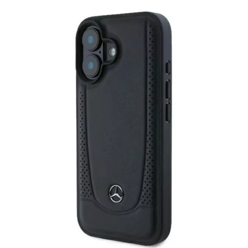 Mercedes Bőr Urban iPhone 16 tok - Fekete