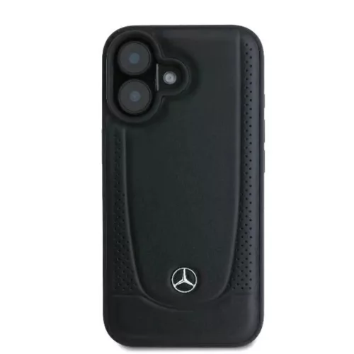 Mercedes Bőr Urban iPhone 16 tok - Fekete