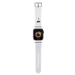   Karl Lagerfeld 3D Rubber Karl Head szíj Apple Watch 38/40/41mm - fehér