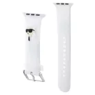 Karl Lagerfeld 3D Rubber Karl Head szíj Apple Watch 38/40/41mm - fehér