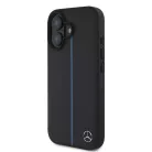 Mercedes bőr kék csíkos MagSafe tok iPhone 16 fekete tok
